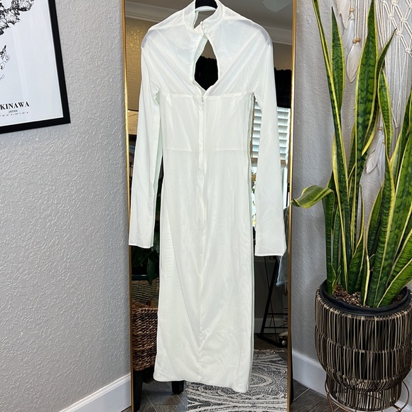 HOUSE OF CB 'Milarose' White Mesh Corset Midi Dress NWOT - Picture 7 of 8